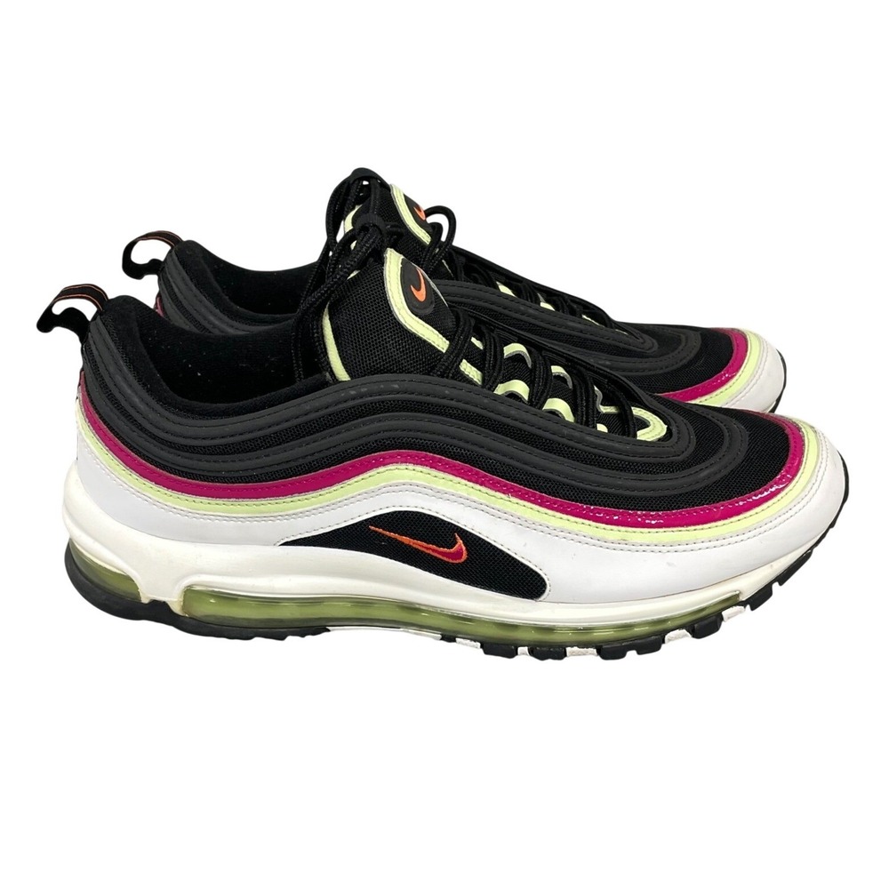 Nike Air Max 97 World Tour Mens Sneakers 11 Black White Pink Volt Comfort